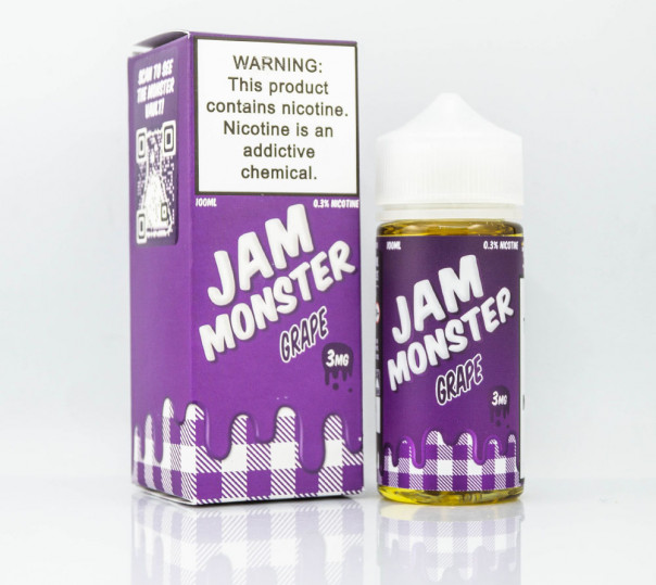 Рідина Jam Monster Organic Grape 100ml 3mg на органічному нікотині зі смаком виноградного джему