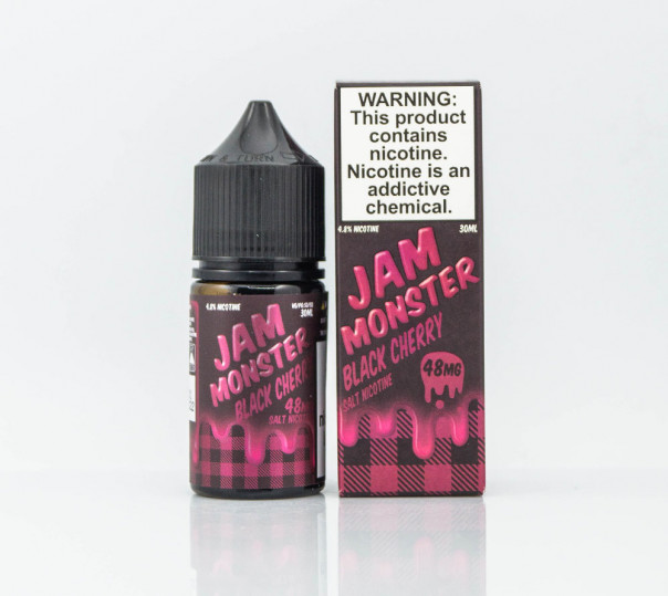 Жидкость Jam Monster Salt Black Cherry 30ml 24mg на солевом никотине со вкусом вишневого джема