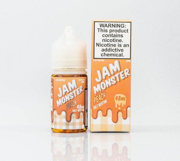 Жидкость Jam Monster Salt Peach 30ml 48mg на солевом никотине со вкусом персикового джема