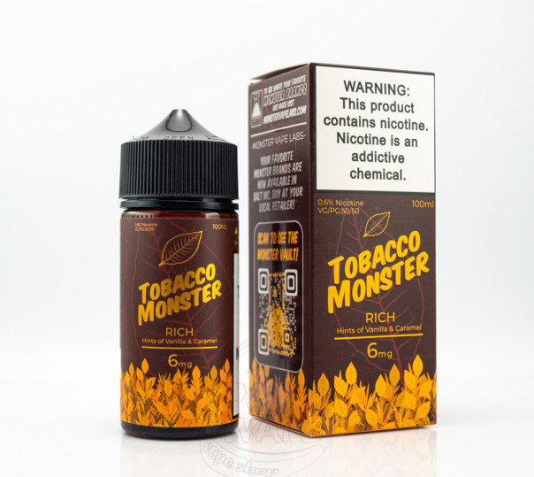 Жидкость Tobacco Monster Organic Rich 100ml 3mg на органическом никотине