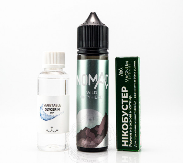 Набор для приготовления жидкости Nomad Organic Wild Minty Herbs 60ml 6mg на органическом никотине