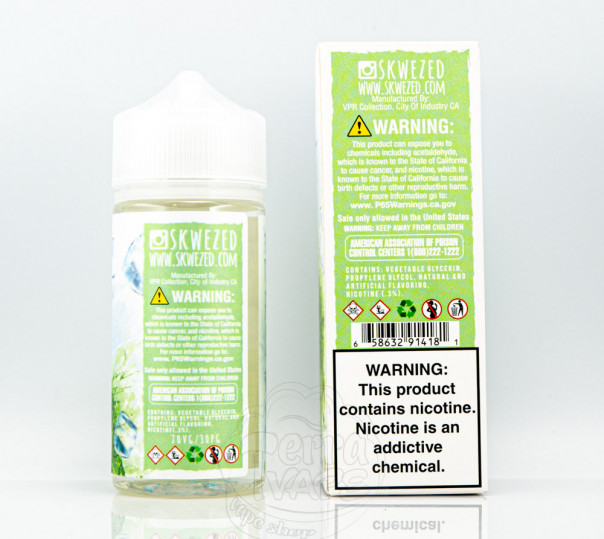 Жидкость Skwezed Organic Mint 100ml 3mg на органическом никотине со вкусом мяты