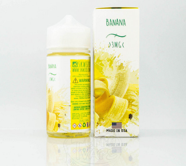 Жидкость Skwezed Organic Banana 100ml 3mg на органическом никотине со вкусом банана