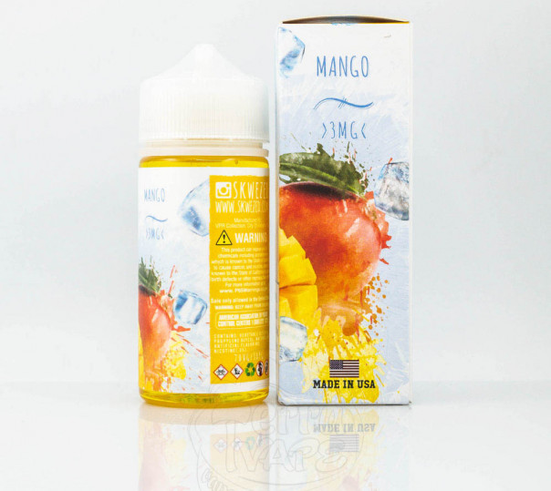 Рідина Skwezed Organic Mango Ice 100ml 3mg на органічному нікотині зі смаком манго з холодком