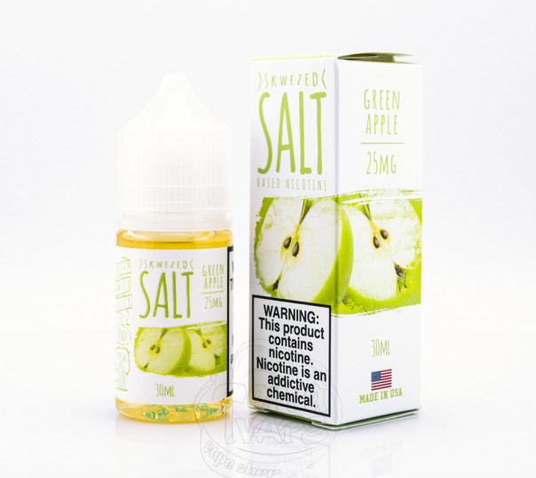 Жидкость Skwezed Salt Green Apple 30ml 50mg на солевом никотине со вкусом зеленого яблока