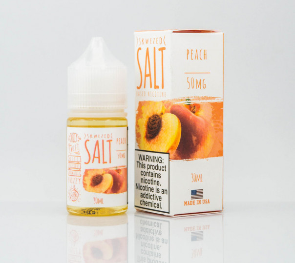Рідина Skwezed Salt Peach 30ml 50mg на сольовому нікотині зі смаком персика