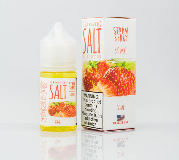 Рідина Skwezed Salt Strawberry 30ml 25mg на сольовому нікотині зі смаком полуниці