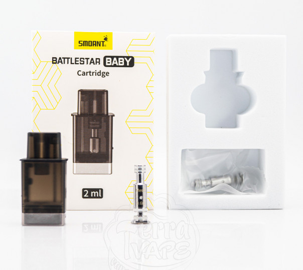 Картридж Smoant BattleStar Baby Cartridge (с двумя испарителями) для многоразовой POD системы Charon Baby / Battlestar Baby 2ml