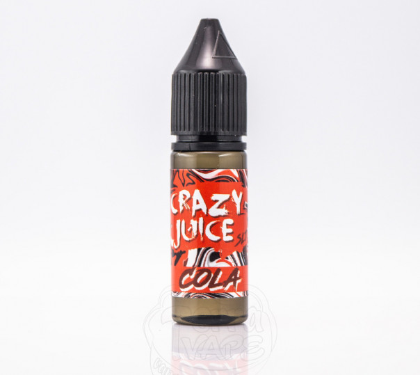 Рідина Crazy Juice Salt Cola 15ml 50mg на сольовому нікотині зі смаком Коли