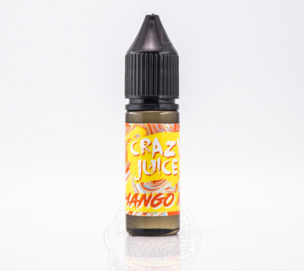 Рідина Crazy Juice Salt Mango Ice 15ml 50mg на сольовому нікотині зі смаком манго з холодком