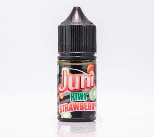 Жидкость Juni Silver ICE Salt Kiwi Strawberry ICE 30ml 50mg на гибридном никотине со вкусом клубники с киви и холодком