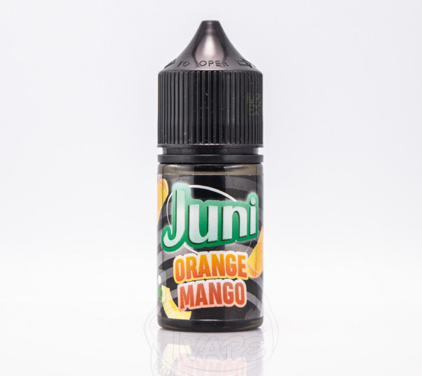 Жидкость Juni Silver ICE Salt Orange Mango ICE 30ml 50mg на гибридном никотине со вкусом апельсина с манго и холодком