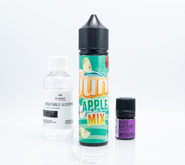 Рідина Juni Organic Apple Mix 60ml 3mg на органічному нікотині зі смаком яблука (набір)