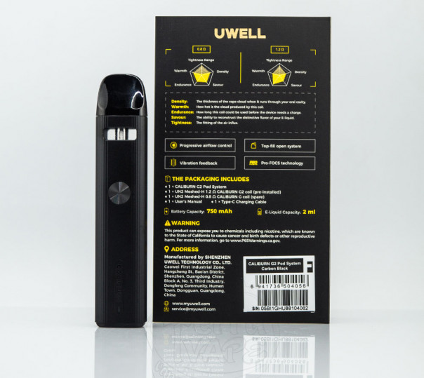 Uwell Caliburn G2 Pod Kit 750mAh Многоразовая POD система