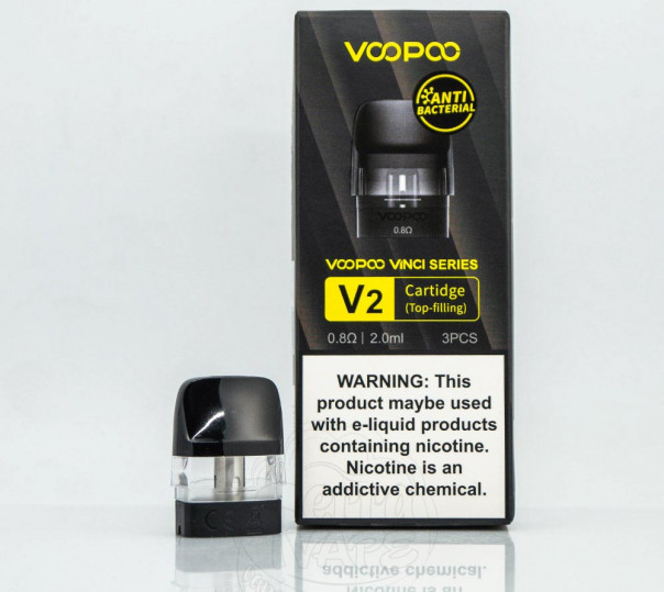 Картридж VooPoo Vinci V2 Pod Cartridge для многоразовой POD системы Vinci Pod Kit / Drag Nano 2 / Vinci Q Kit / Vinci Pod SE Kit 2ml