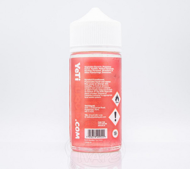 Жидкость Yeti Organic Strawberry 100ml 3mg на органическом никотине со вкусом клубники