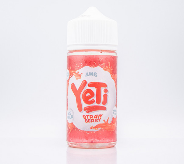 Рідина Yeti Organic Strawberry 100ml 3mg на органічному нікотині зі смаком полуниці