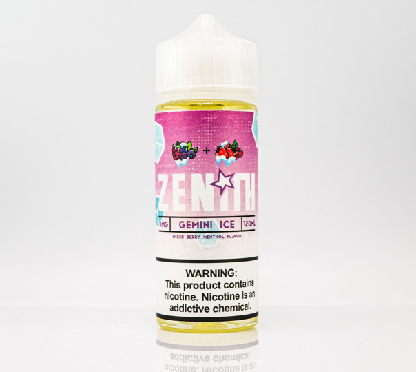 Жидкость Zenith Organic Gemini Ice 120ml 3mg на органическом никотине со вкусом ягод с холодком