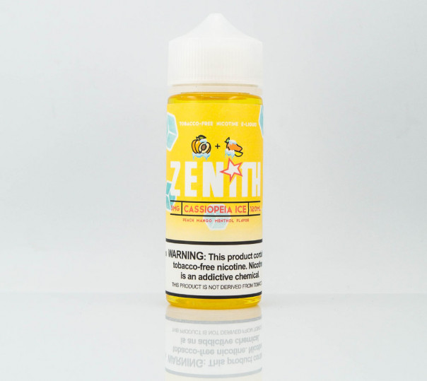 Жидкость Zenith Organic Cassiopeia Ice 120ml 3mg на органическом никотине со вкусом манго и персика с холодком